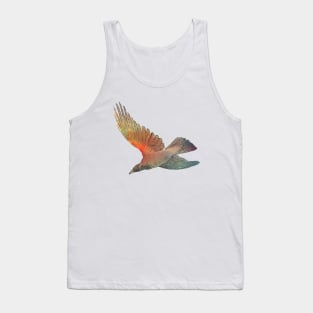 Pretty bird in flight with warm watercolour effect Tank Top